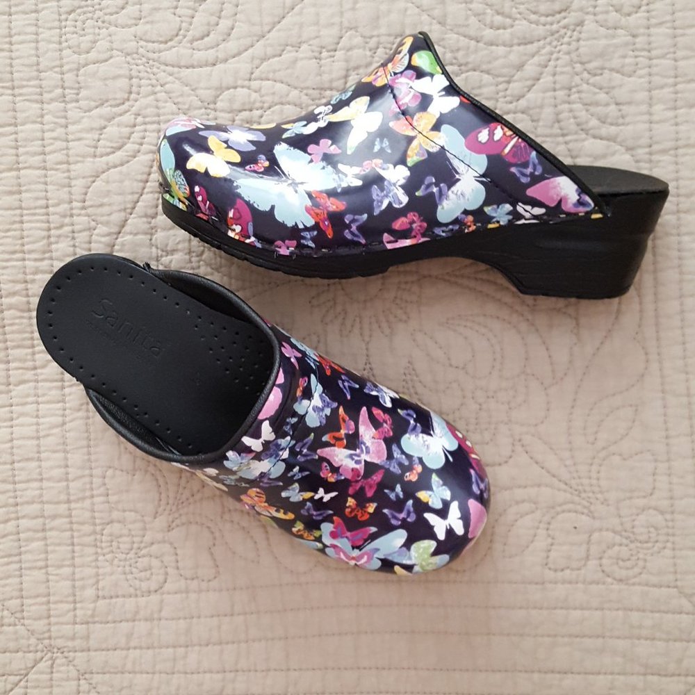 Sanita Butterfly Open Back Clog EU37 NIB